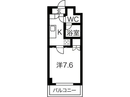 エヴァ名谷(1K/2階)の間取り写真