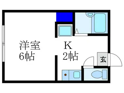 ミョウコウハイツ(1K/1階)の間取り写真