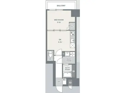 スプランディッド大島(1DK/8階)の間取り写真