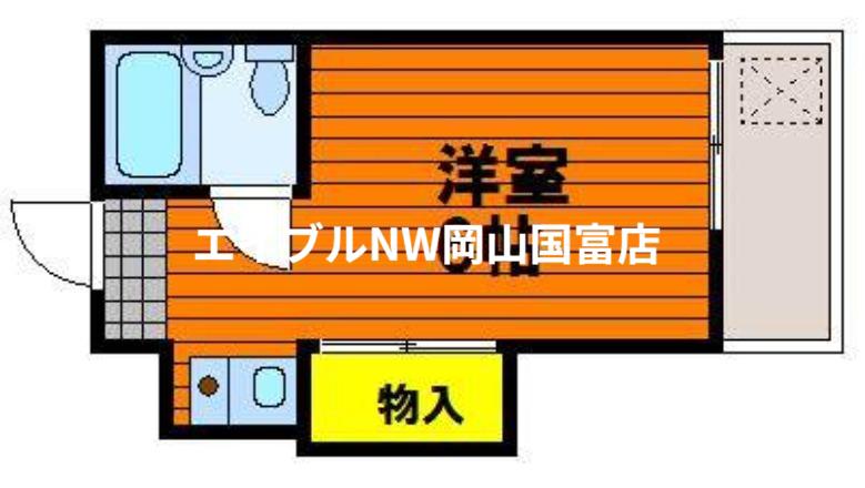 アルフォーレ(ワンルーム/4階)の間取り写真