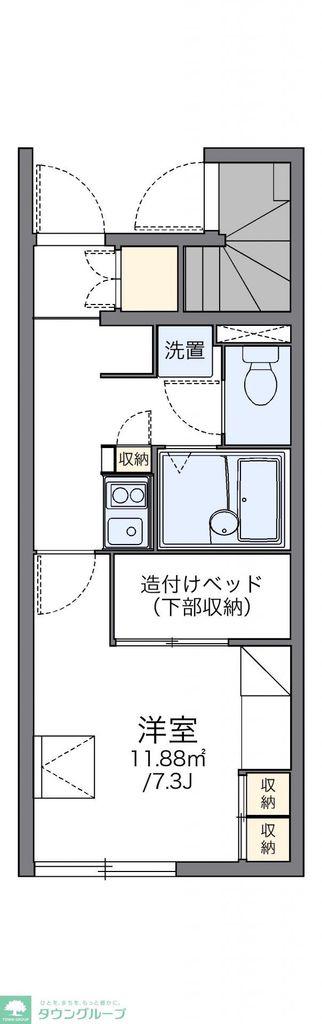 レオパレスアーク(1K/1階)の間取り写真