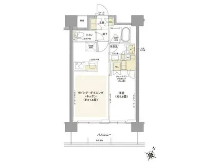 コムレジ赤羽(1LDK/7階)の間取り写真