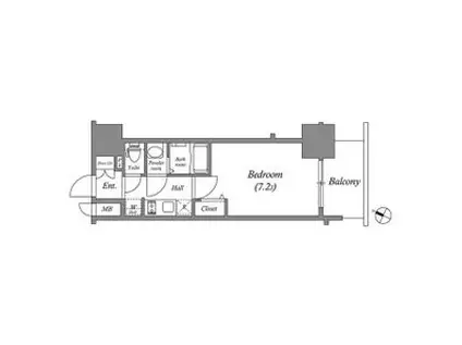 アドバンス名古屋モクシー(1K/9階)の間取り写真