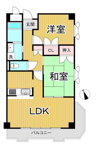 ALIVIO(2LDK/5階)の間取り写真
