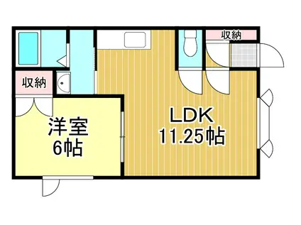 コーポソレイユVI(1LDK/1階)の間取り写真