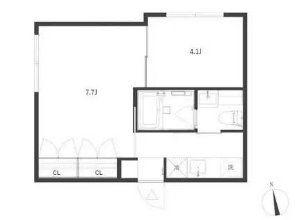 ST214(1LDK/4階)の間取り写真