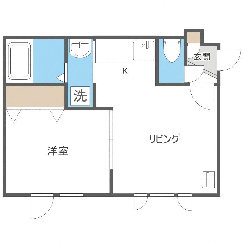 リッチタウン栄通壱番館(1LDK/3階)の間取り写真