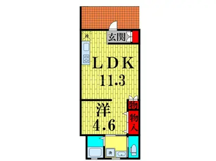 さくら弐番館(1LDK/1階)の間取り写真