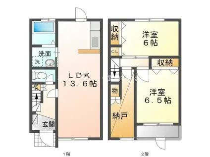ヴィラ大岩壱番館(2SLDK/1階)の間取り写真