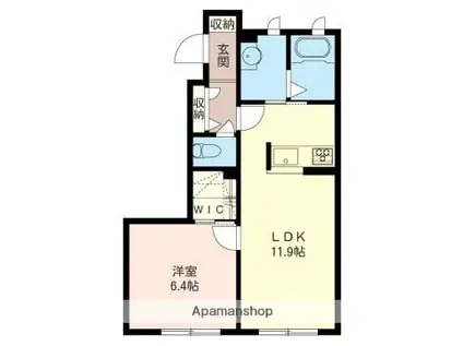 MAST LIFE 新鎌ヶ谷III(1LDK/1階)の間取り写真