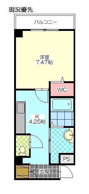 プレジデンス天満町(1K/3階)の間取り写真