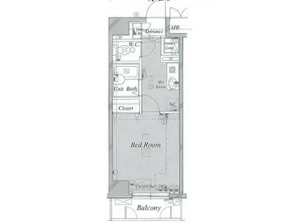 フォルトゥナ秋葉原(1K/6階)の間取り写真