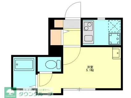 プレミアムコート常盤台(1K/3階)の間取り写真