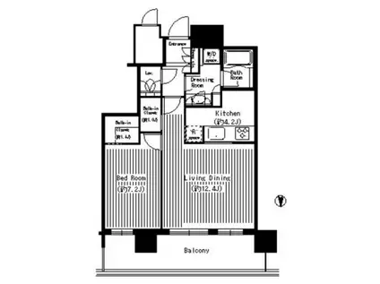 パークシティ武蔵小杉ステーションフォレストタワー(1LDK/29階)の間取り写真