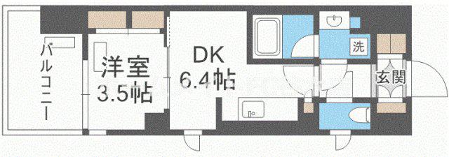 アーバンドルフ天満(1DK/12階)の間取り写真