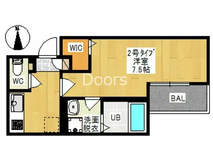REGALEST 北方2(1K/1階)の間取り写真