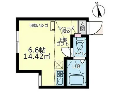 ユナイト二俣川ラムズデール(ワンルーム/1階)の間取り写真