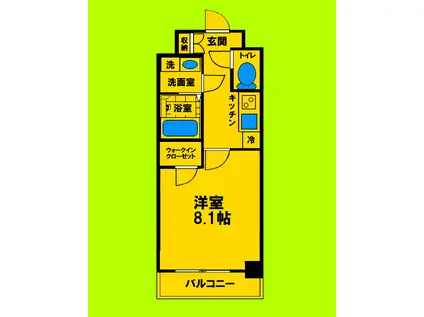 エムズコンフォートエサカ(1K/3階)の間取り写真