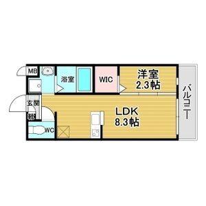 リアコート千里丘Iノース(1LDK/3階)の間取り写真