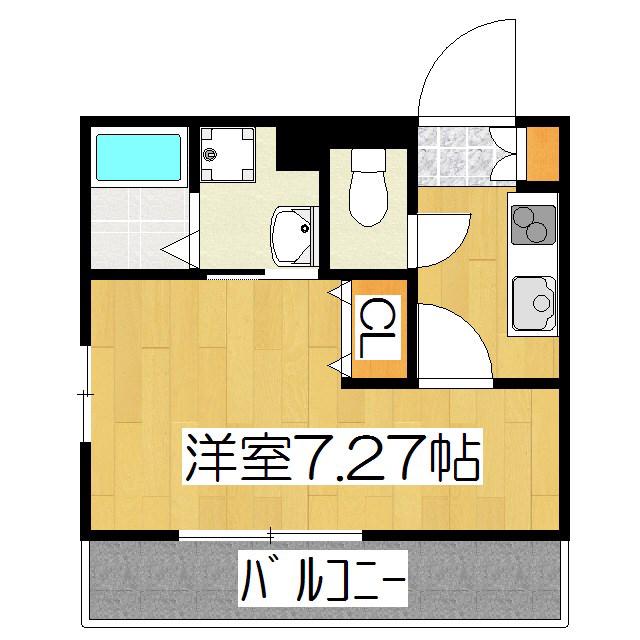 アクエルド京大北(1K/1階)の間取り写真