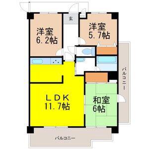 アーバンライフ栄(3LDK/7階)の間取り写真