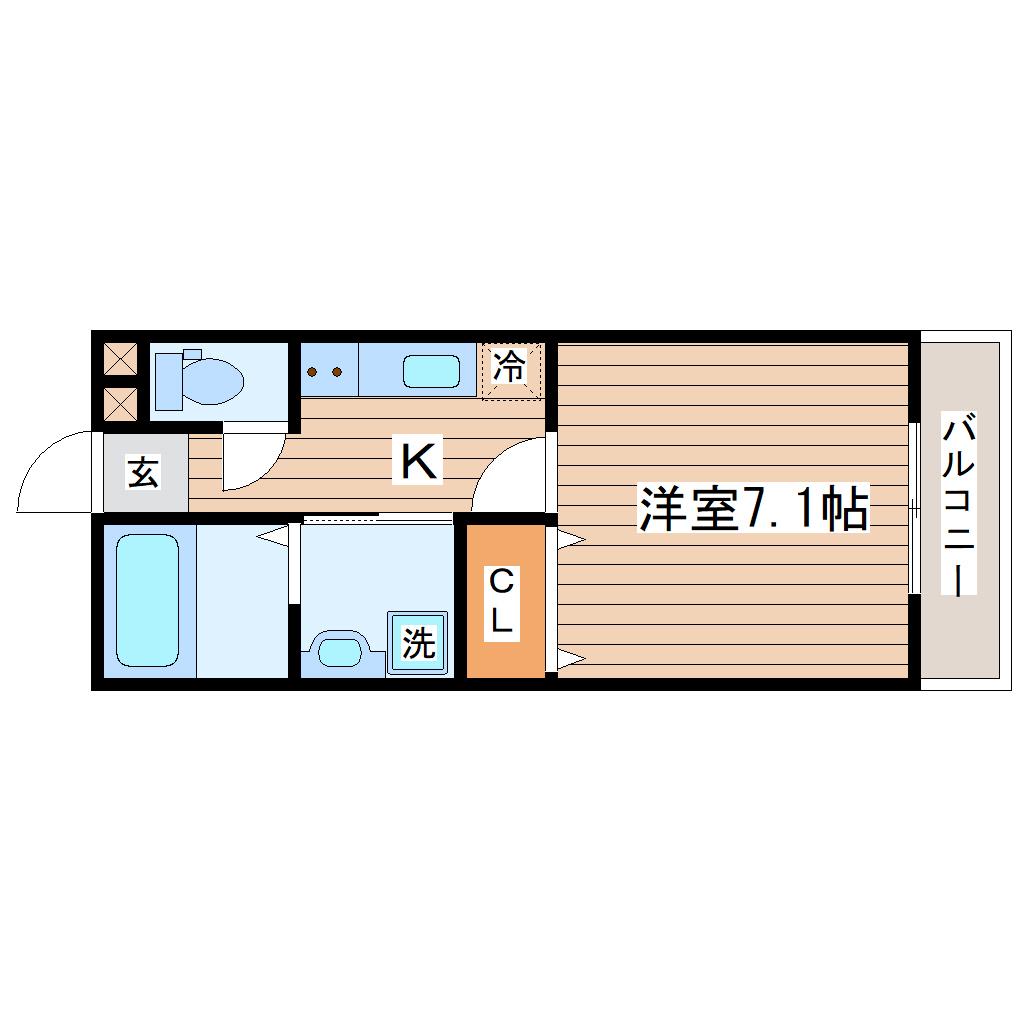 ファルステーロマンション(1K/5階)の間取り写真