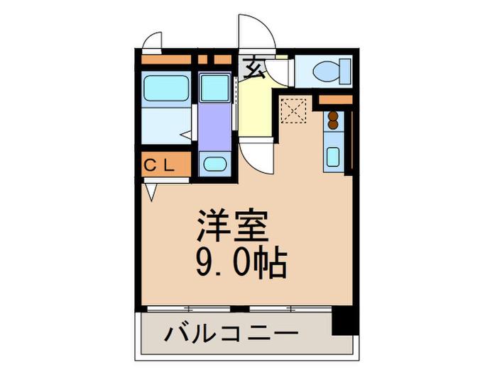 サンヒルズ松風(ワンルーム/3階)の間取り写真