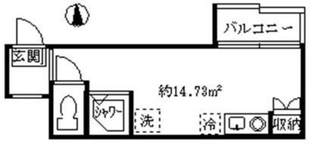 ソフィア鷺宮I(ワンルーム/2階)の間取り写真