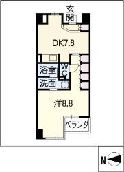 グラン・アベニュー栄(1DK/7階)の間取り写真