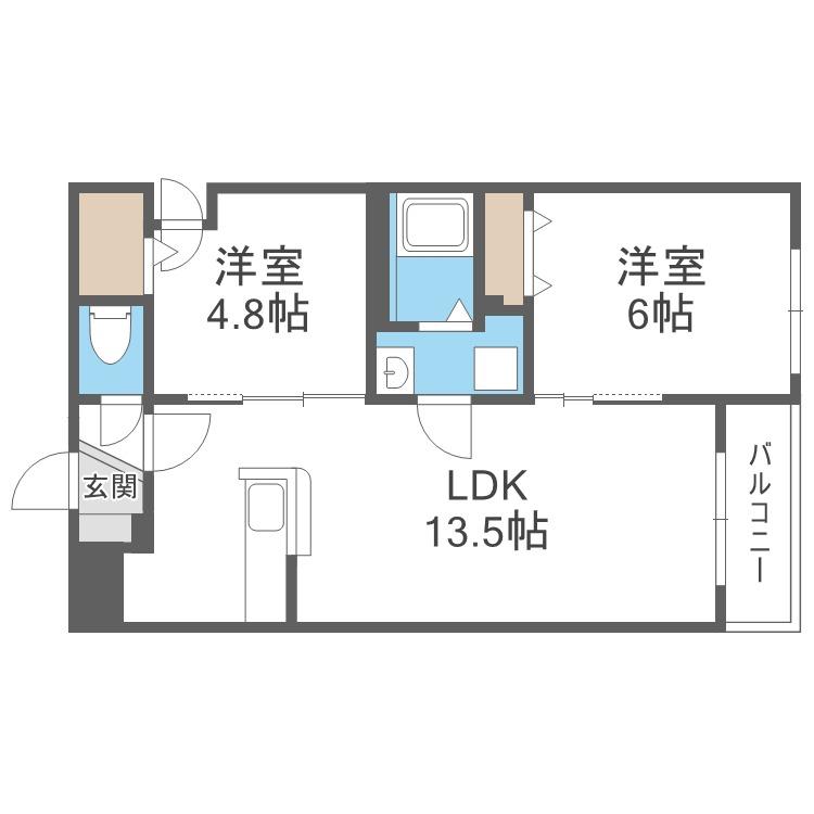 IL LEONE(2LDK/3階)の間取り写真