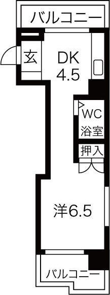 明治第6ビル(ワンルーム/3階)の間取り写真