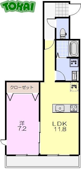 FACE MANSION(1LDK/3階)の間取り写真