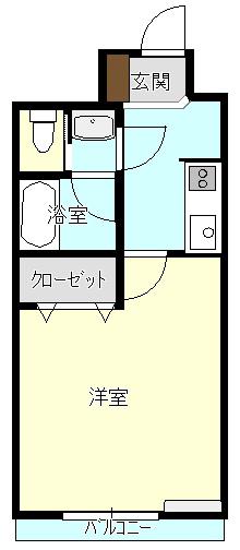 タウンコート大通(1K/5階)の間取り写真