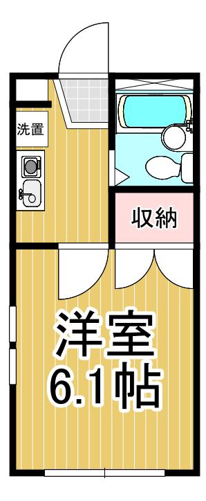 レオパレス NAKAJIMA(1K/1階)の間取り写真