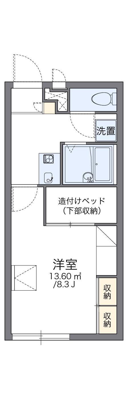 レオパレス長者原(1K/2階)の間取り写真