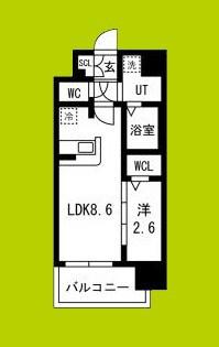 ファステート東大阪アダマス(1LDK/5階)の間取り写真