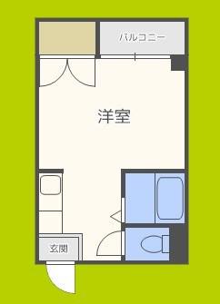セラ北加賀屋A棟(ワンルーム/2階)の間取り写真