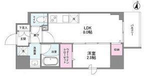 シーズンフラッツ梅田ノース(1LDK/2階)の間取り写真