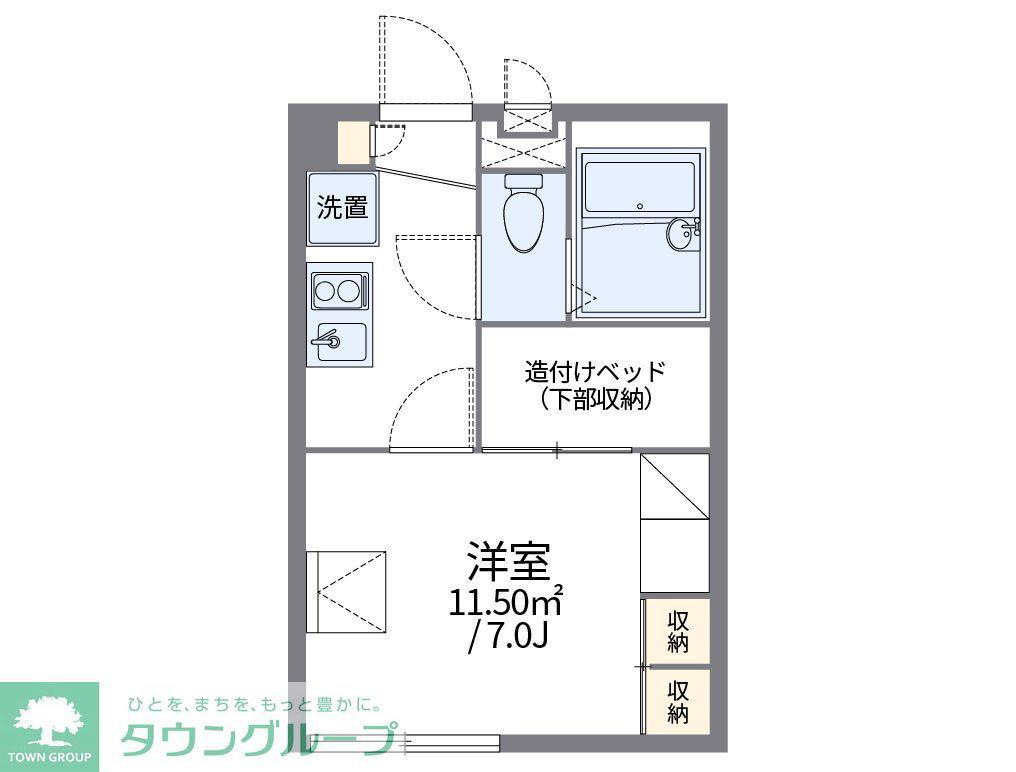 レオパレスZORO(1K/2階)の間取り写真