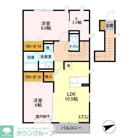 ボナール酒井根II号棟(2SLDK/2階)の間取り写真