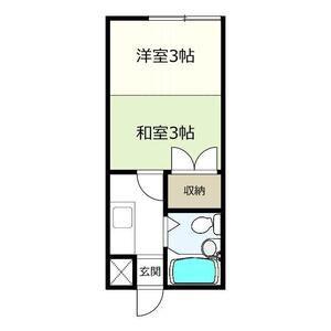 コーポ希望(1K/1階)の間取り写真