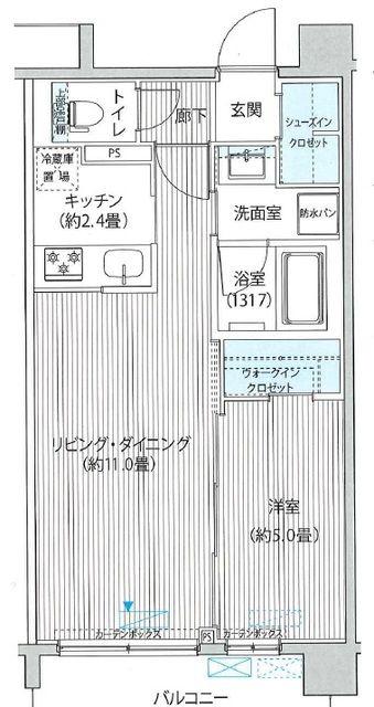 カリーチェ八潮(1LDK/2階)の間取り写真