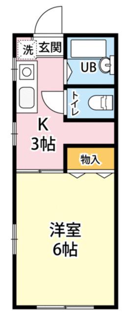 メゾンド・サカエ(1K/1階)の間取り写真