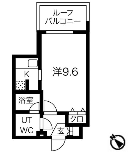 スパシエ スタイル 練馬春日町(1K/4階)の間取り写真
