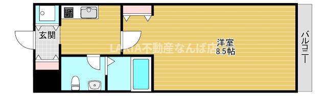 WELINA日本橋(1K/3階)の間取り写真