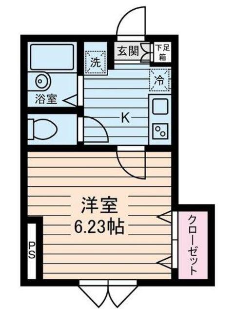 コスモプレイス東浦和(1K/4階)の間取り写真