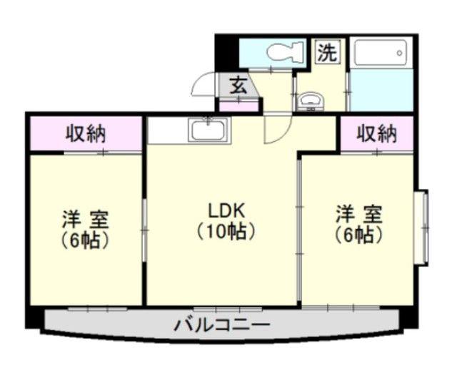 フェリーチェ桂(2LDK/4階)の間取り写真