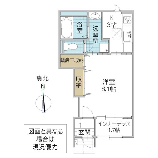 AVANTI(1K/1階)の間取り写真