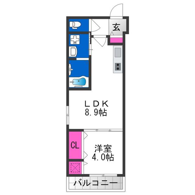 わいわいハウス平野(1LDK/1階)の間取り写真