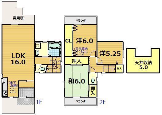 上京区室町頭町(3SLDK/1階)の間取り写真